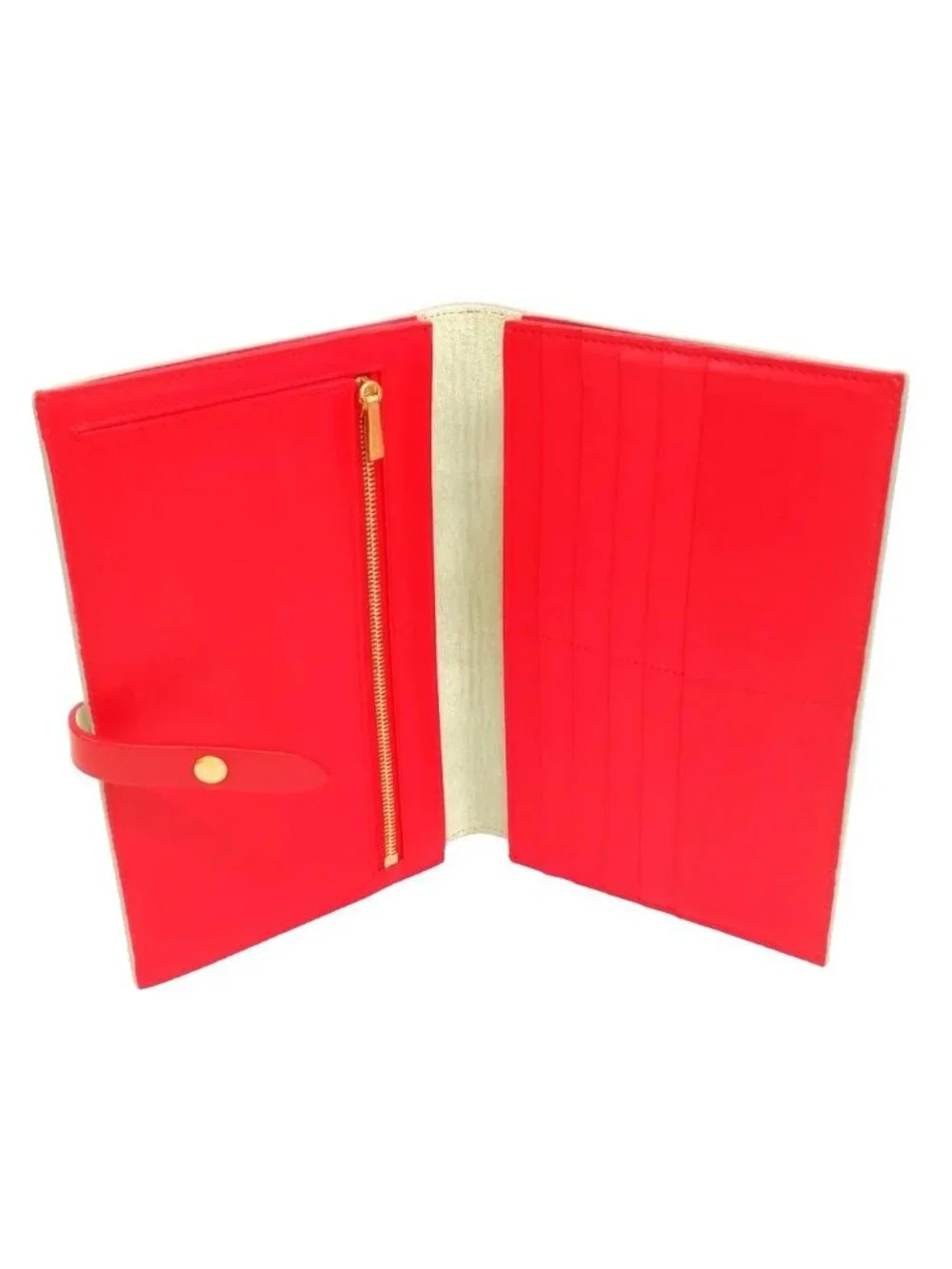Celine Large Strap Wallet Bifold Ivory
